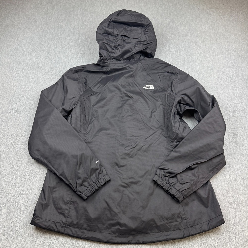 The North Face Jacket Women Large Black Dryvent Rain Lightweight Full Zip Coat - Picture 11 of 12